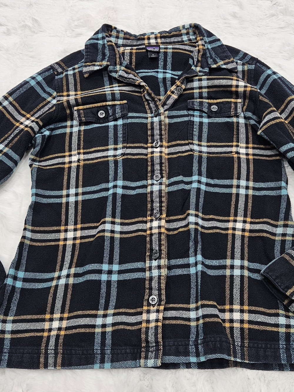 Patagonia Plaid Button-Down Shirt 100% Organic Cotton